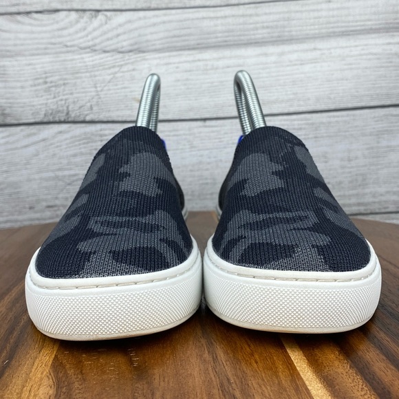 Rothy’s The Original Slip On Sneaker Black Grey Camo Women’s Shoe Size 6.5 - Picture 7 of 12